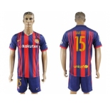 Barcelona #15 Bartra Home Soccer Club Jerseys