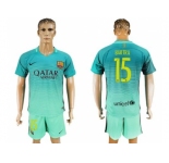 Barcelona #15 Bartra Sec Away Soccer Club Jersey