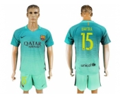 Barcelona #15 Bartra Sec Away Soccer Club Jersey