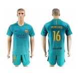 Barcelona #16 Montana Sec Away Soccer Club Jerseys