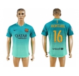 Barcelona #16 Montana Sec Away Soccer Club Jerseyss