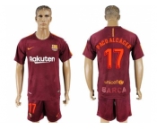 Barcelona #17 Paco Alcacer Sec Away Soccer Club Jersey