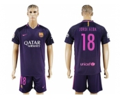 Barcelona #18 Jordi Alba Away Soccer Club Jerseys