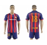 Barcelona #18 Jordi Alba Home Soccer Club Jers