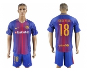 Barcelona #18 Jordi Alba Home Soccer Club Jerseys