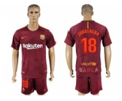 Barcelona #18 Jordi Alba Sec Away Soccer Club Jersey