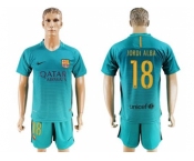 Barcelona #18 Jordi Alba Sec Away Soccer Club Jerseys