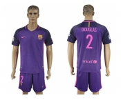 Barcelona #2 Douglas Away Soccer Club Jerse
