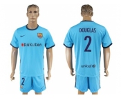Barcelona #2 Douglas Away Soccer Club Jersey