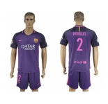 Barcelona #2 Douglas Away Soccer Club Jerseys.