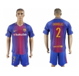 Barcelona #2 Douglas Home Soccer Club Jerse
