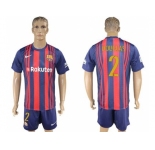 Barcelona #2 Douglas Home Soccer Club Jersey