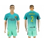 Barcelona #2 Douglas Sec Away Soccer Club Jersey