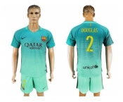 Barcelona #2 Douglas Sec Away Soccer Club Jersey