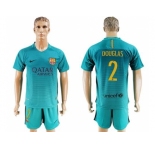 Barcelona #2 Douglas Sec Away Soccer Club Jerseys