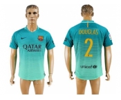Barcelona #2 Douglas Sec Away Soccer Club Jerseys.