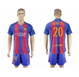 Barcelona #20 Roberto Home Soccer Club Jerseys