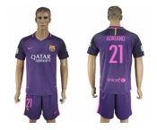 Barcelona #21 Adriano Away Soccer Club Jerseys