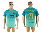 Barcelona #21 Adriano Sec Away Soccer Club Jersey