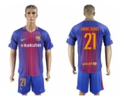 Barcelona #21 Andre Gomes Home Soccer Club Jerse