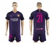 Barcelona #21 Gomes Away Soccer Club Jersey