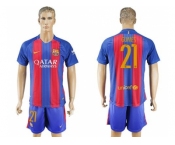 Barcelona #21 Gomes Home Soccer Club Jersey