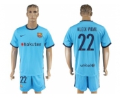 Barcelona #22 Aleix Vidal Away Soccer Club Jersey