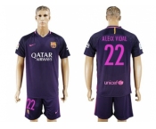 Barcelona #22 Aleix Vidal Away Soccer Club Jerseys
