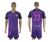 Barcelona #22 Dani Alves Away Soccer Club Jerseys