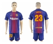 Barcelona #23 Umtiti Home Soccer Club Jersey