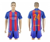 Barcelona #24 Mathieu Home Soccer Club Jerseyss