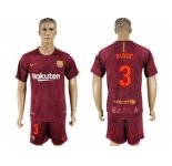 Barcelona #3 Pique Sec Away Soccer Club Jersey