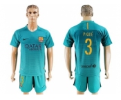 Barcelona #3 Pique Sec Away Soccer Club Jerseys.