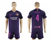 Barcelona #4 I.Rakitic Away Soccer Club Jersey