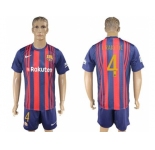 Barcelona #4 I.Rakitic Home Soccer Club Jerseys