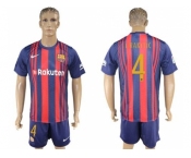 Barcelona #4 I.Rakitic Home Soccer Club Jerseys.