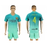Barcelona #4 I.Rakitic Sec Away Soccer Club Jersey