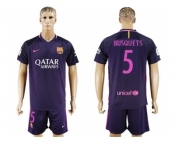 Barcelona #5 Busquets Away Soccer Club Jersey.