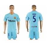 Barcelona #5 Sergio Away Soccer Club