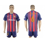 Barcelona #6 Aleix Vidal Home Soccer Club Jersey