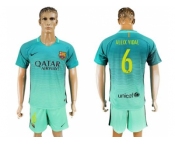 Barcelona #6 Aleix Vidal Sec Away Soccer Club Jersey