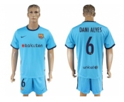 Barcelona #6 Dani Alves Away Soccer Club Jersey