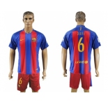 Barcelona #6 Xavi Home Soccer Club Jerseys