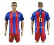 Barcelona #6 Xavi Home Soccer Club Jerseys