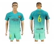 Barcelona #6 Xavi Sec Away Soccer Club Jersey