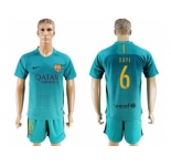 Barcelona #6 Xavi Sec Away Soccer Club Jerseys