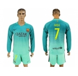 Barcelona #7 Arda Sec Away Long Sleeves Soccer Club Jersey