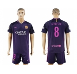 Barcelona #8 A.Iniesta Away Soccer Club Jerseys..