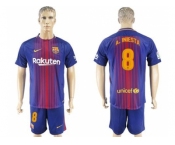 Barcelona #8 A.Iniesta Home Soccer Club Jersey.