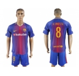Barcelona #8 A.Iniesta Home Soccer Club Jerseys